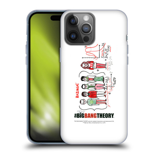 The Big Bang Theory Graphics Arts 2 Doodle Group Soft Gel Case for Apple iPhone 14 Pro Max