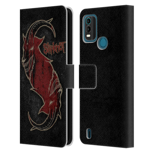 Slipknot Key Art Red Goat Leather Book Wallet Case Cover For Nokia G11 Plus