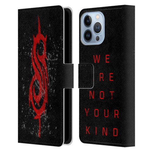 Slipknot We Are Not Your Kind Red Distressed Look Leather Book Wallet Case Cover For Apple iPhone 13 Pro Max