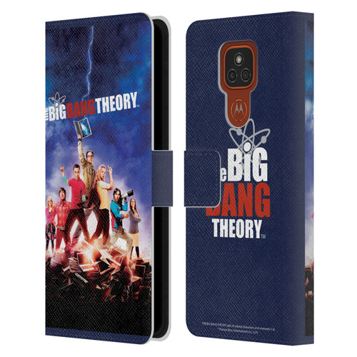 The Big Bang Theory Key Art Season 5 Leather Book Wallet Case Cover For Motorola Moto E7 Plus