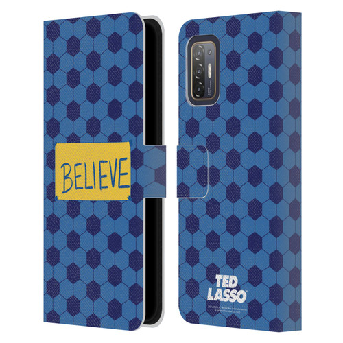 Ted Lasso Season 1 Graphics Believe Leather Book Wallet Case Cover For HTC Desire 21 Pro 5G