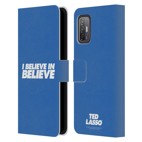 Ted Lasso Season 1 Graphics I Believe In Believe Leather Book Wallet Case Cover For HTC Desire 21 Pro 5G
