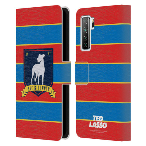 Ted Lasso Season 1 Graphics A.F.C Richmond Stripes Leather Book Wallet Case Cover For Huawei Nova 7 SE/P40 Lite 5G