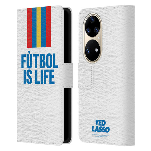 Ted Lasso Season 1 Graphics Futbol Is Life Leather Book Wallet Case Cover For Huawei P50 Pro