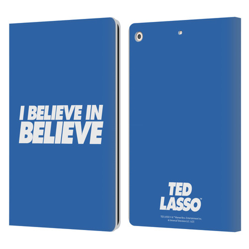 Ted Lasso Season 1 Graphics I Believe In Believe Leather Book Wallet Case Cover For Apple iPad 10.2 2019/2020/2021