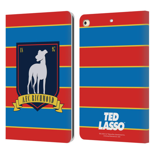 Ted Lasso Season 1 Graphics A.F.C Richmond Stripes Leather Book Wallet Case Cover For Apple iPad 9.7 2017 / iPad 9.7 2018