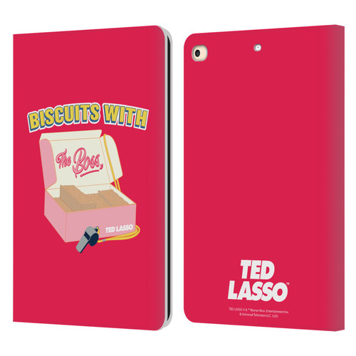 Ted Lasso Season 1 Graphics Biscuits With The Boss Leather Book Wallet Case Cover For Apple iPad 9.7 2017 / iPad 9.7 2018