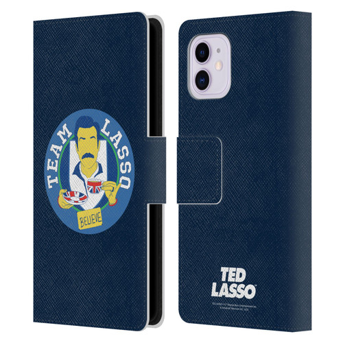 Ted Lasso Season 1 Graphics Team Lasso Leather Book Wallet Case Cover For Apple iPhone 11