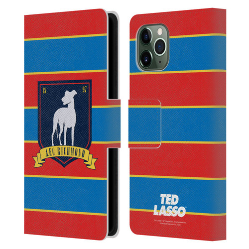 Ted Lasso Season 1 Graphics A.F.C Richmond Stripes Leather Book Wallet Case Cover For Apple iPhone 11 Pro