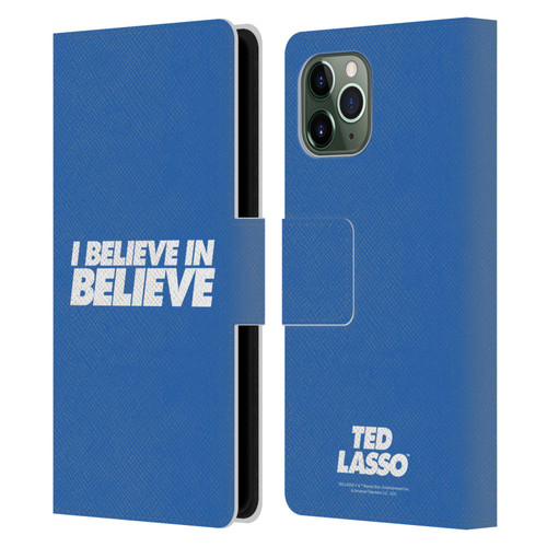 Ted Lasso Season 1 Graphics I Believe In Believe Leather Book Wallet Case Cover For Apple iPhone 11 Pro