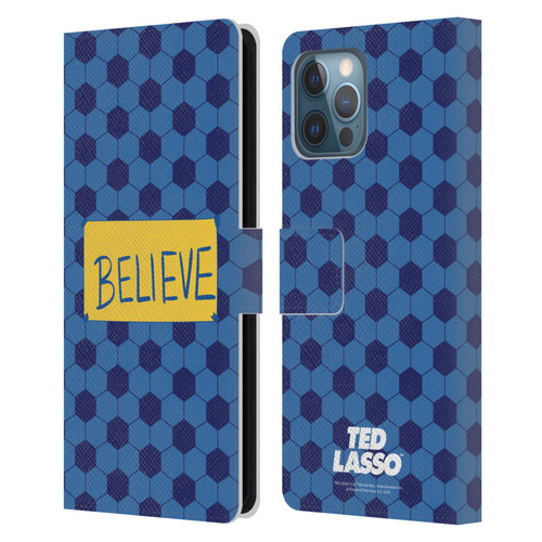 Ted Lasso Season 1 Graphics Believe Leather Book Wallet Case Cover For Apple iPhone 12 Pro Max