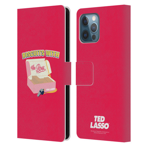 Ted Lasso Season 1 Graphics Biscuits With The Boss Leather Book Wallet Case Cover For Apple iPhone 12 Pro Max