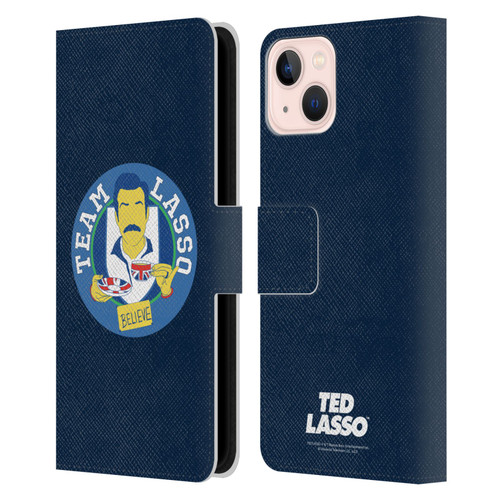 Ted Lasso Season 1 Graphics Team Lasso Leather Book Wallet Case Cover For Apple iPhone 13