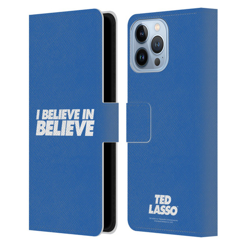 Ted Lasso Season 1 Graphics I Believe In Believe Leather Book Wallet Case Cover For Apple iPhone 13 Pro Max