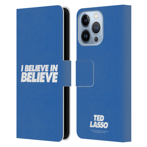 Ted Lasso Season 1 Graphics I Believe In Believe Leather Book Wallet Case Cover For Apple iPhone 13 Pro