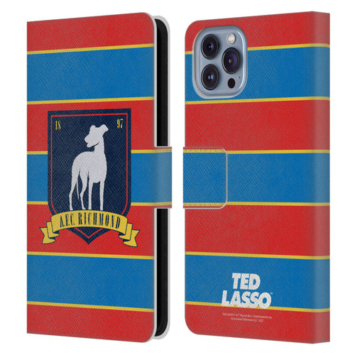 Ted Lasso Season 1 Graphics A.F.C Richmond Stripes Leather Book Wallet Case Cover For Apple iPhone 14