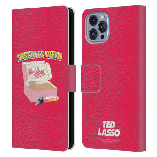 Ted Lasso Season 1 Graphics Biscuits With The Boss Leather Book Wallet Case Cover For Apple iPhone 14