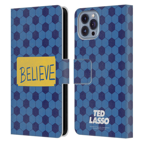 Ted Lasso Season 1 Graphics Believe Leather Book Wallet Case Cover For Apple iPhone 14