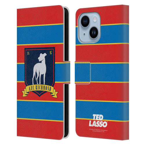 Ted Lasso Season 1 Graphics A.F.C Richmond Stripes Leather Book Wallet Case Cover For Apple iPhone 14 Plus