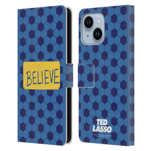 Ted Lasso Season 1 Graphics Believe Leather Book Wallet Case Cover For Apple iPhone 14 Plus