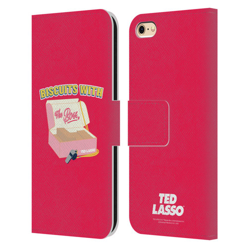 Ted Lasso Season 1 Graphics Biscuits With The Boss Leather Book Wallet Case Cover For Apple iPhone 6 / iPhone 6s