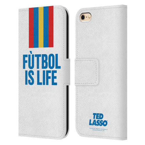 Ted Lasso Season 1 Graphics Futbol Is Life Leather Book Wallet Case Cover For Apple iPhone 6 / iPhone 6s
