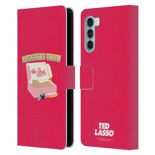 Ted Lasso Season 1 Graphics Biscuits With The Boss Leather Book Wallet Case Cover For Motorola Edge S30 / Moto G200 5G