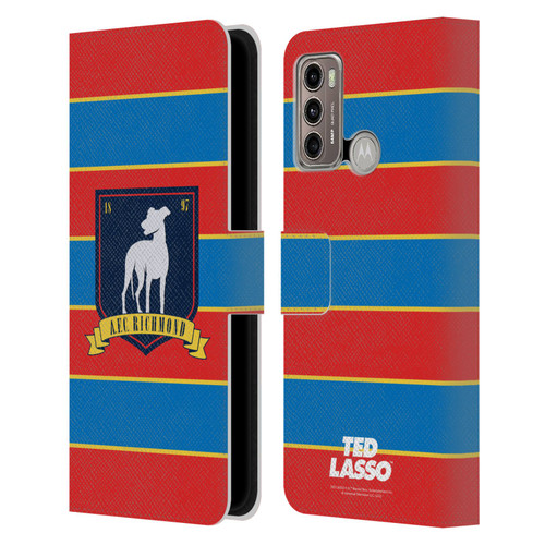 Ted Lasso Season 1 Graphics A.F.C Richmond Stripes Leather Book Wallet Case Cover For Motorola Moto G60 / Moto G40 Fusion