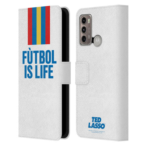 Ted Lasso Season 1 Graphics Futbol Is Life Leather Book Wallet Case Cover For Motorola Moto G60 / Moto G40 Fusion