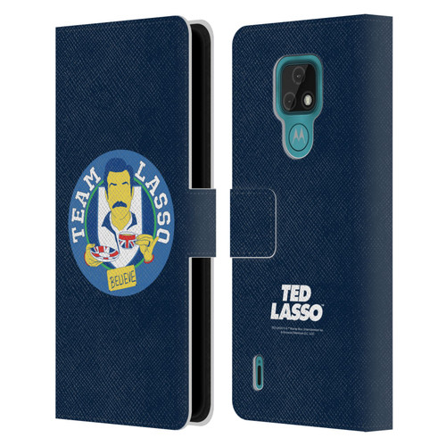 Ted Lasso Season 1 Graphics Team Lasso Leather Book Wallet Case Cover For Motorola Moto E7