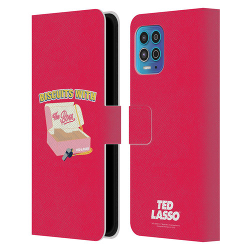 Ted Lasso Season 1 Graphics Biscuits With The Boss Leather Book Wallet Case Cover For Motorola Moto G100