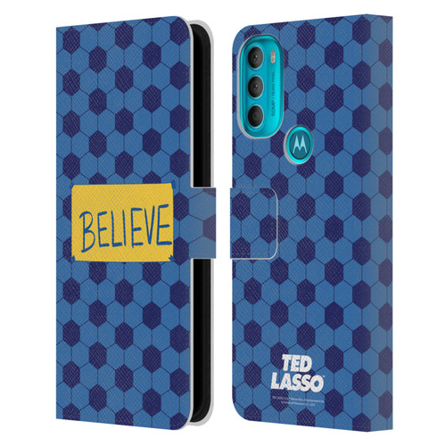 Ted Lasso Season 1 Graphics Believe Leather Book Wallet Case Cover For Motorola Moto G71 5G