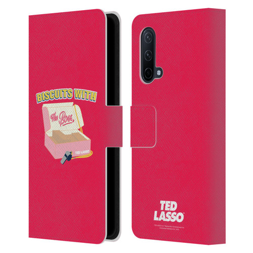 Ted Lasso Season 1 Graphics Biscuits With The Boss Leather Book Wallet Case Cover For OnePlus Nord CE 5G