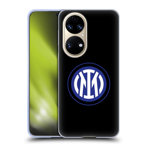 Fc Internazionale Milano Badge Logo On Black Soft Gel Case for Huawei P50