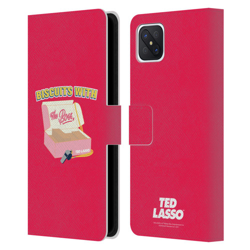 Ted Lasso Season 1 Graphics Biscuits With The Boss Leather Book Wallet Case Cover For OPPO Reno4 Z 5G