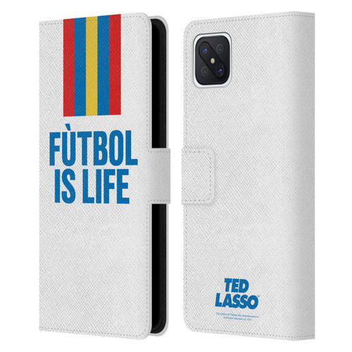 Ted Lasso Season 1 Graphics Futbol Is Life Leather Book Wallet Case Cover For OPPO Reno4 Z 5G
