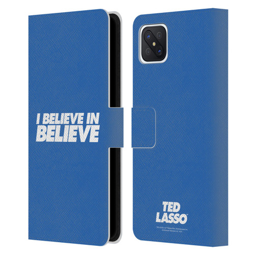 Ted Lasso Season 1 Graphics I Believe In Believe Leather Book Wallet Case Cover For OPPO Reno4 Z 5G