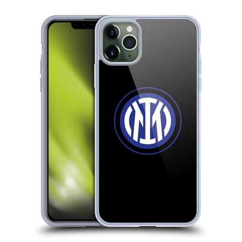 Fc Internazionale Milano Badge Logo On Black Soft Gel Case for Apple iPhone 11 Pro Max