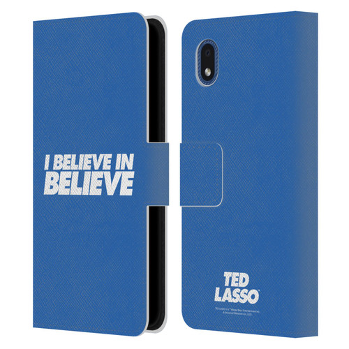 Ted Lasso Season 1 Graphics I Believe In Believe Leather Book Wallet Case Cover For Samsung Galaxy A01 Core (2020)