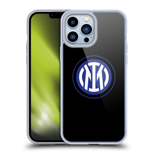 Fc Internazionale Milano Badge Logo On Black Soft Gel Case for Apple iPhone 13 Pro Max