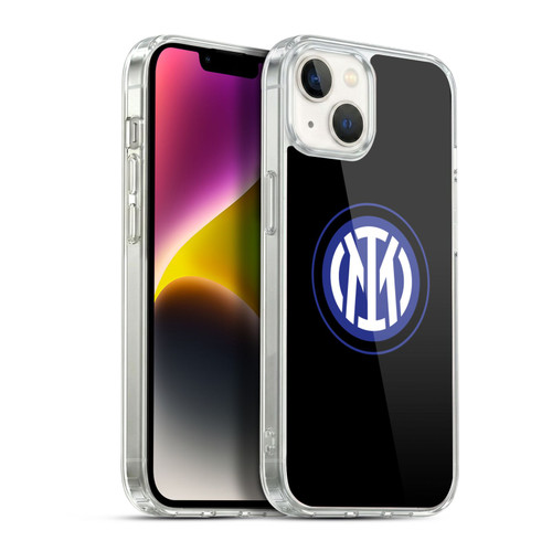 Fc Internazionale Milano Badge Logo On Black Soft Gel Case for Apple iPhone 14 Plus & MagSafe