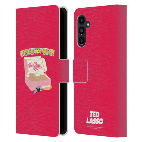Ted Lasso Season 1 Graphics Biscuits With The Boss Leather Book Wallet Case Cover For Samsung Galaxy A13 5G (2021)