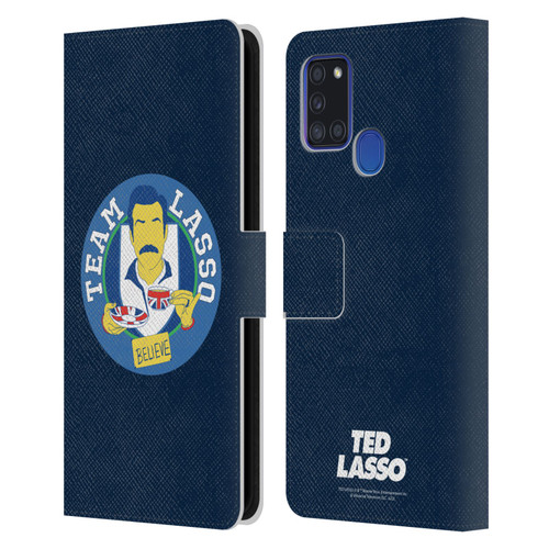 Ted Lasso Season 1 Graphics Team Lasso Leather Book Wallet Case Cover For Samsung Galaxy A21s (2020)