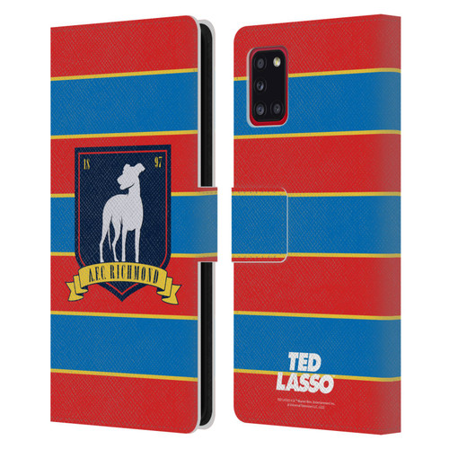 Ted Lasso Season 1 Graphics A.F.C Richmond Stripes Leather Book Wallet Case Cover For Samsung Galaxy A31 (2020)