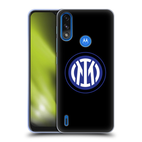 Fc Internazionale Milano Badge Logo On Black Soft Gel Case for Motorola Moto E7 Power / Moto E7i Power