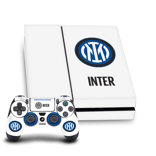 Fc Internazionale Milano Badge Logo On White Vinyl Sticker Skin Decal Cover for Sony PS4 Console & Controller