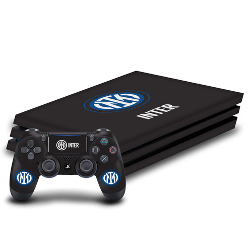 Fc Internazionale Milano Badge Logo On Black Vinyl Sticker Skin Decal Cover for Sony PS4 Pro Bundle