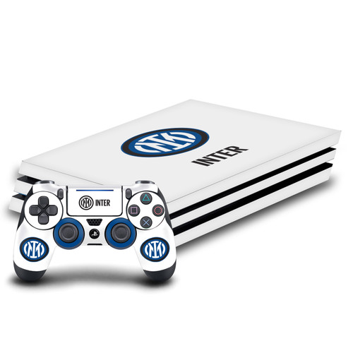Fc Internazionale Milano Badge Logo On White Vinyl Sticker Skin Decal Cover for Sony PS4 Pro Bundle