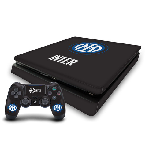 Fc Internazionale Milano Badge Logo On Black Vinyl Sticker Skin Decal Cover for Sony PS4 Slim Console & Controller