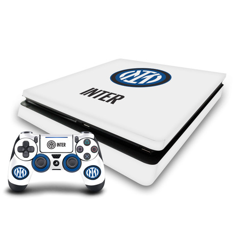 Fc Internazionale Milano Badge Logo On White Vinyl Sticker Skin Decal Cover for Sony PS4 Slim Console & Controller